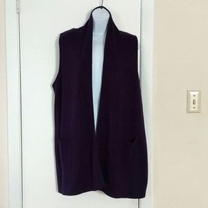 Chico's Eggplant purple sleeveless sweater vest